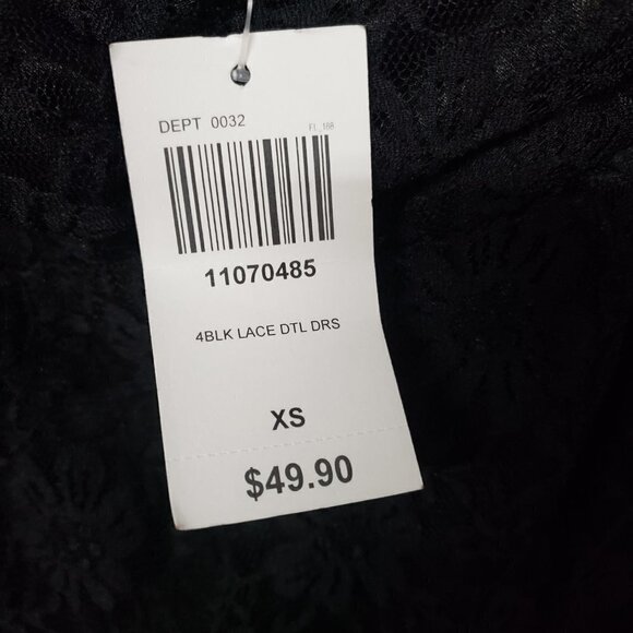 Hot Topic Dress Black Lace Fairy Y2K Goth Witchy WhimsiGoth 4 (XS) NWT - Picture 9 of 14